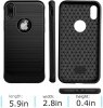 PEDEA TPU CARBON MOCNE ETUI CASE IPHONE X/XS + SZKŁO HARTOWANE